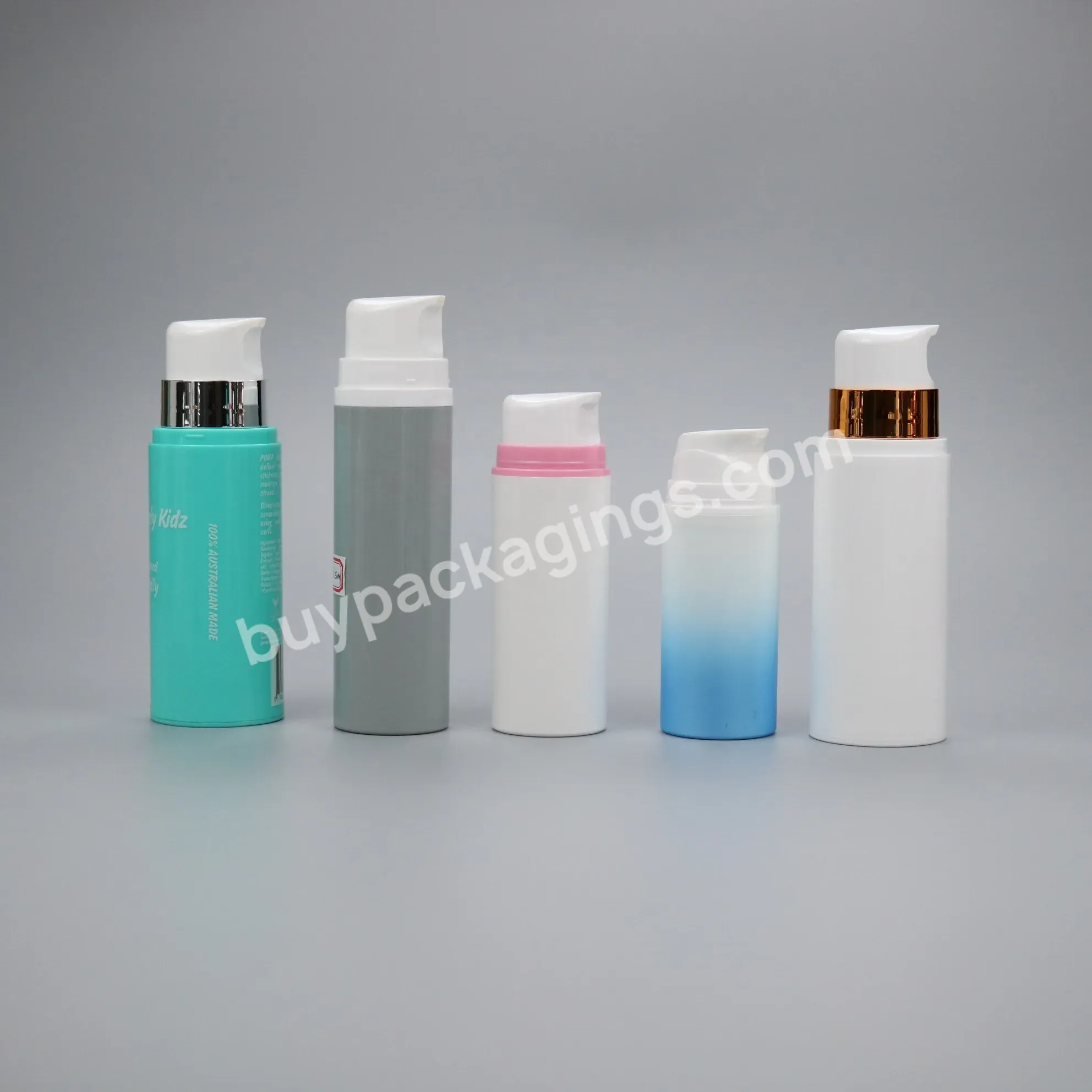 Custom Eco Friendly 30 50 Ml 60ml 30ml 50ml 60ml 100ml 150ml 200ml White Pp Airless Cream Serum Pump Lotion Bottle - Buy Pp Airless Bottle.