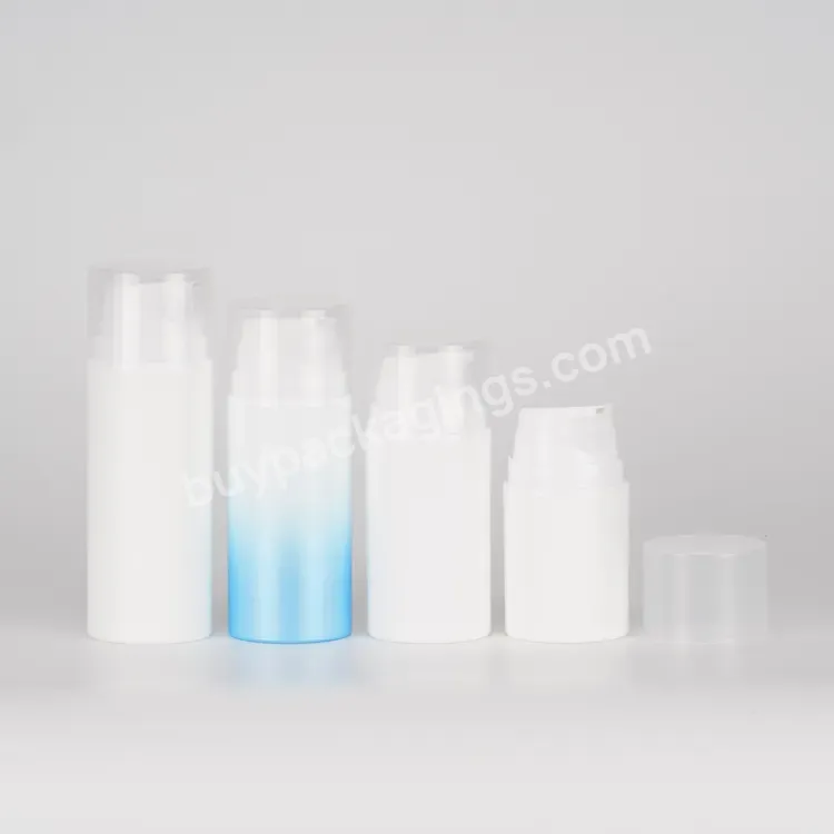 Custom Eco Friendly 30 50 Ml 60ml 30ml 50ml 60ml 100ml 150ml 200ml White Pp Airless Cream Serum Pump Lotion Bottle