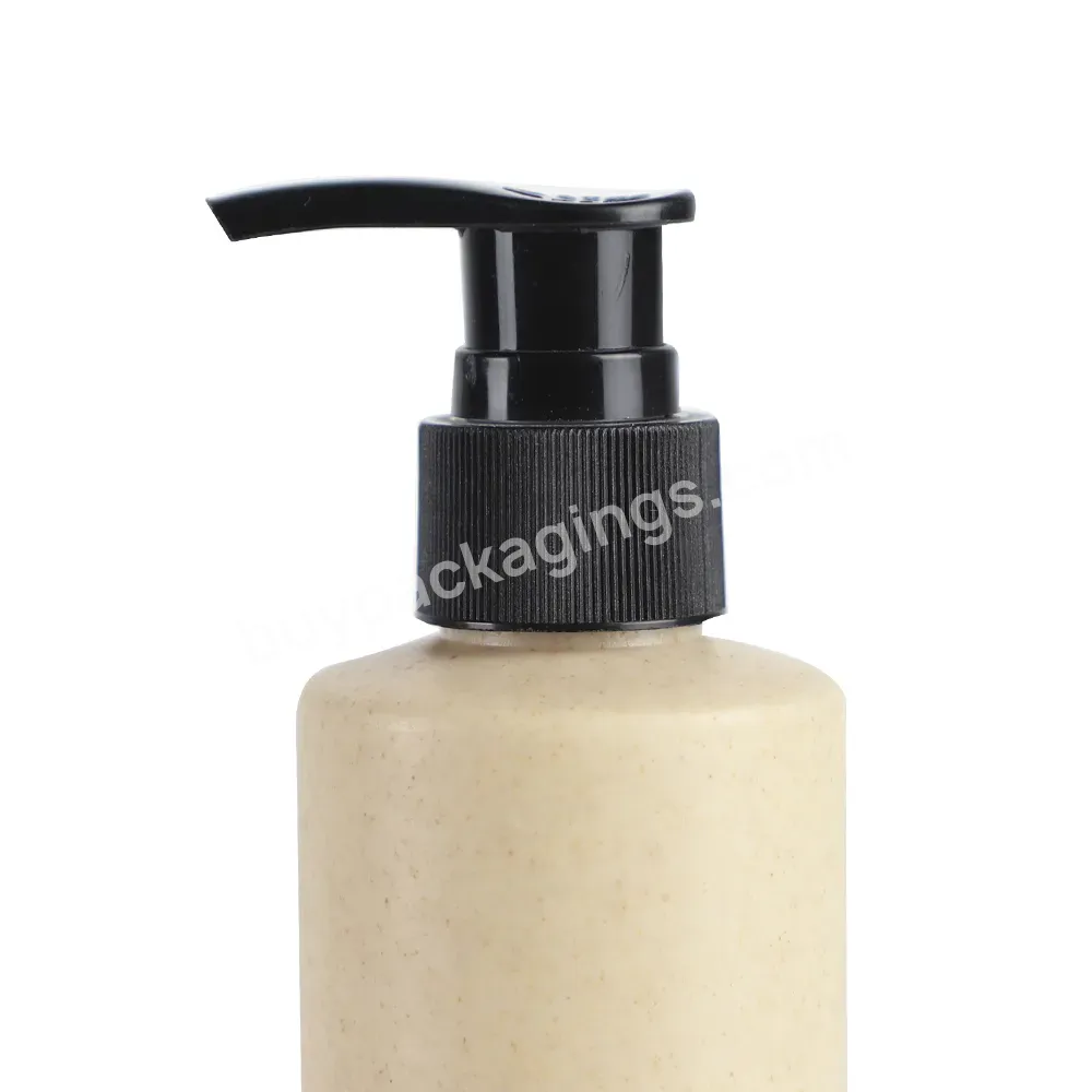 Custom Eco Friendly Biodegradable Wheat Straw Container Facial Cleanser Mousse Handwash Foam Pump Cleanser Plastic Bottle