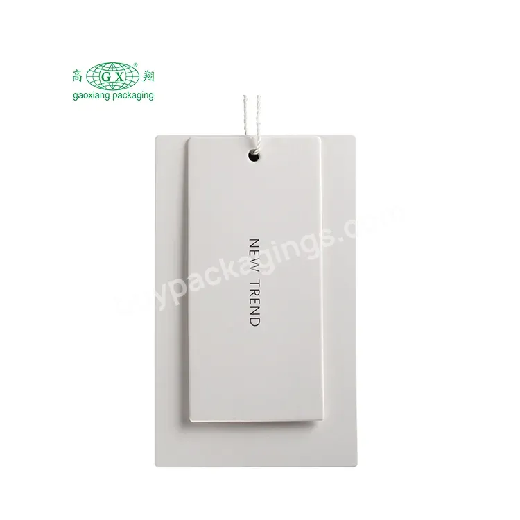 Custom Eco-friendly Brand Logo Luxury Special Cardboard Swing Tags Garment Name Tags Customized Clothing Paper Hang Tag