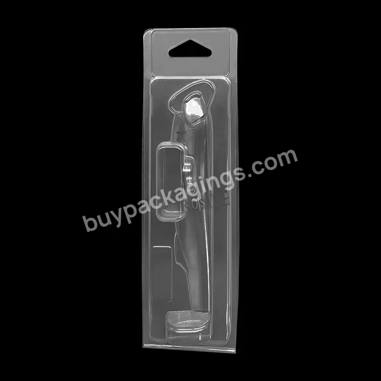 Custom Eco Friendly Clamshell Clear Pvc Micro Soft Floating Fishing Pencil Lure Plastic Packaging Box With Paper