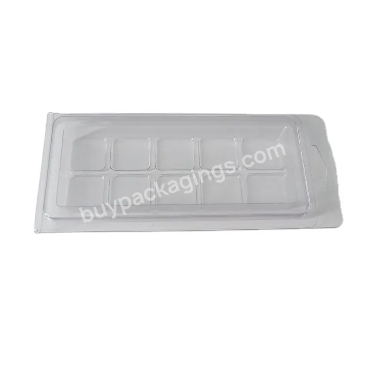 Custom Eco Friendly Clear Plastic Blister Wax Melt Clamshell Packaging 10 Cavity Mold