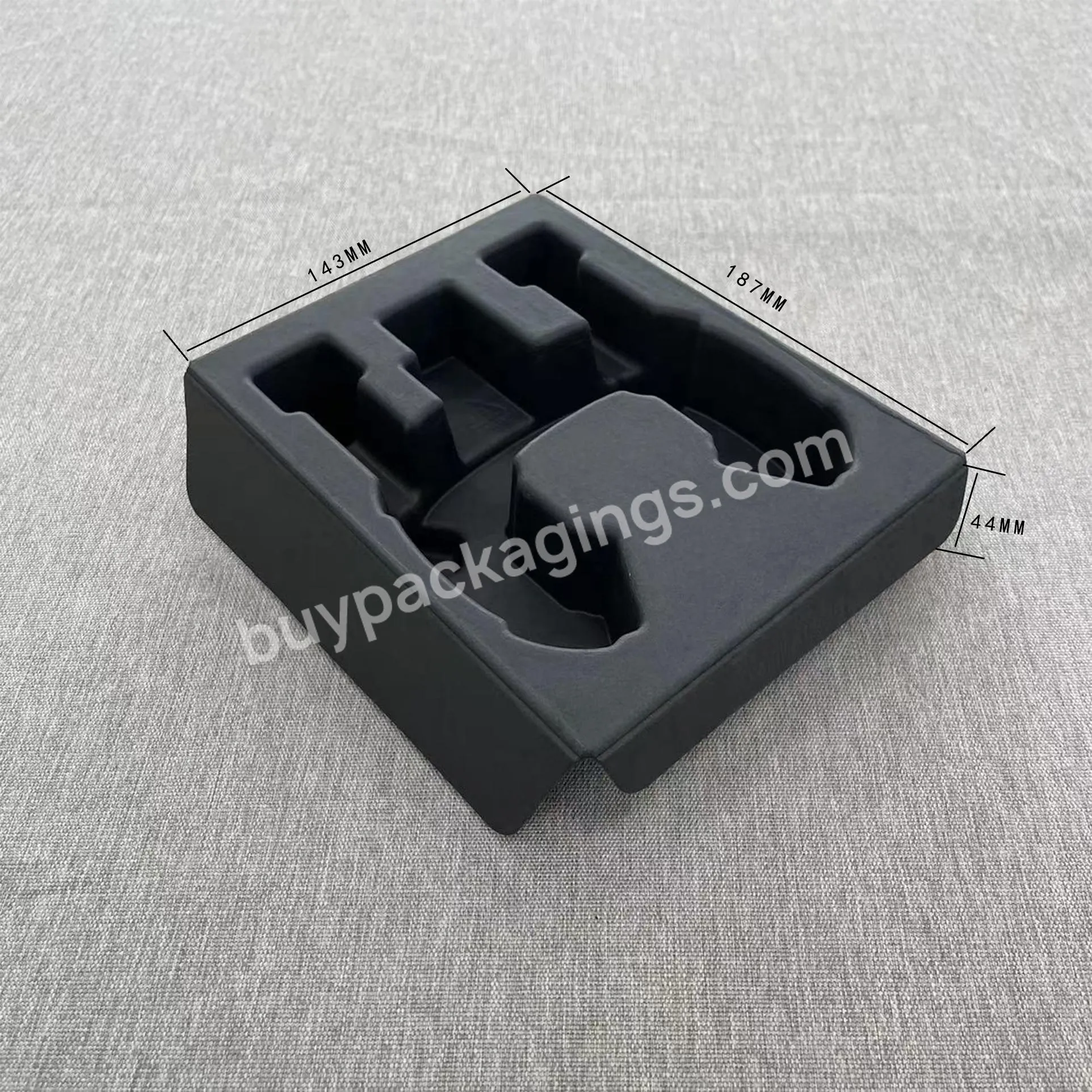 Custom Eco Friendly Color Paper Packaging Molded Pulp Box Inner Tray For Electronic Components