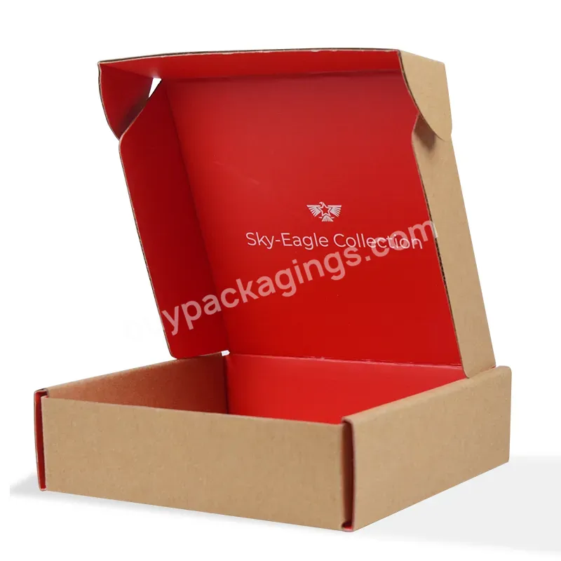 Custom Eco Friendly Color Printing Corrugated Carton Black Paper Packaging Shipping Box