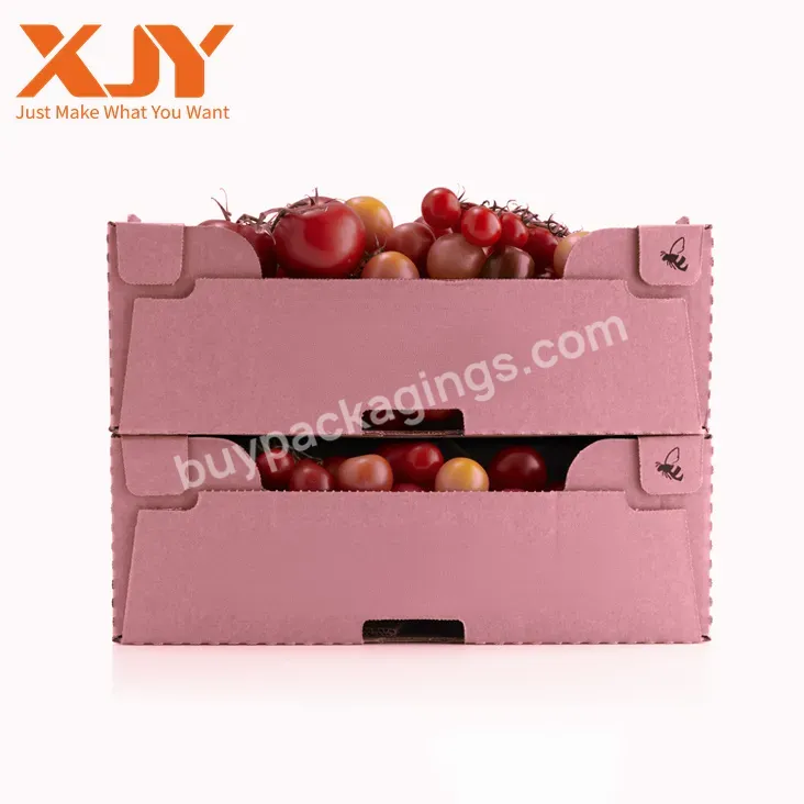 Custom Eco-friendly Corrugated Vegetable Packaging Carton Box Customize Fruit Cardboard Box