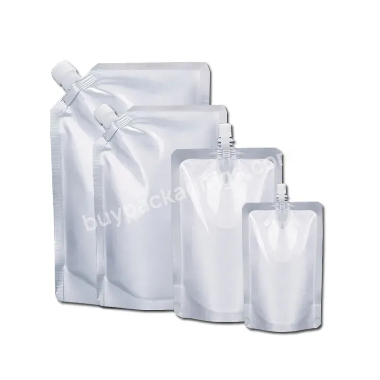Custom Eco Friendly Food Grade Aluminum Foil Bag Stand Up Plastic Spout Pouch For Liquid