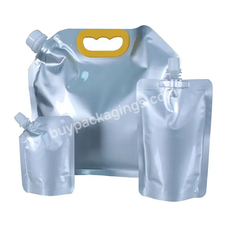 Custom Eco Friendly Food Grade Aluminum Foil Bag Stand Up Plastic Spout Pouch For Liquid