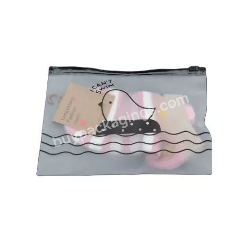 Custom Eco Friendly Frosted Plastic Zipper Bags For Apparel Storage Packing