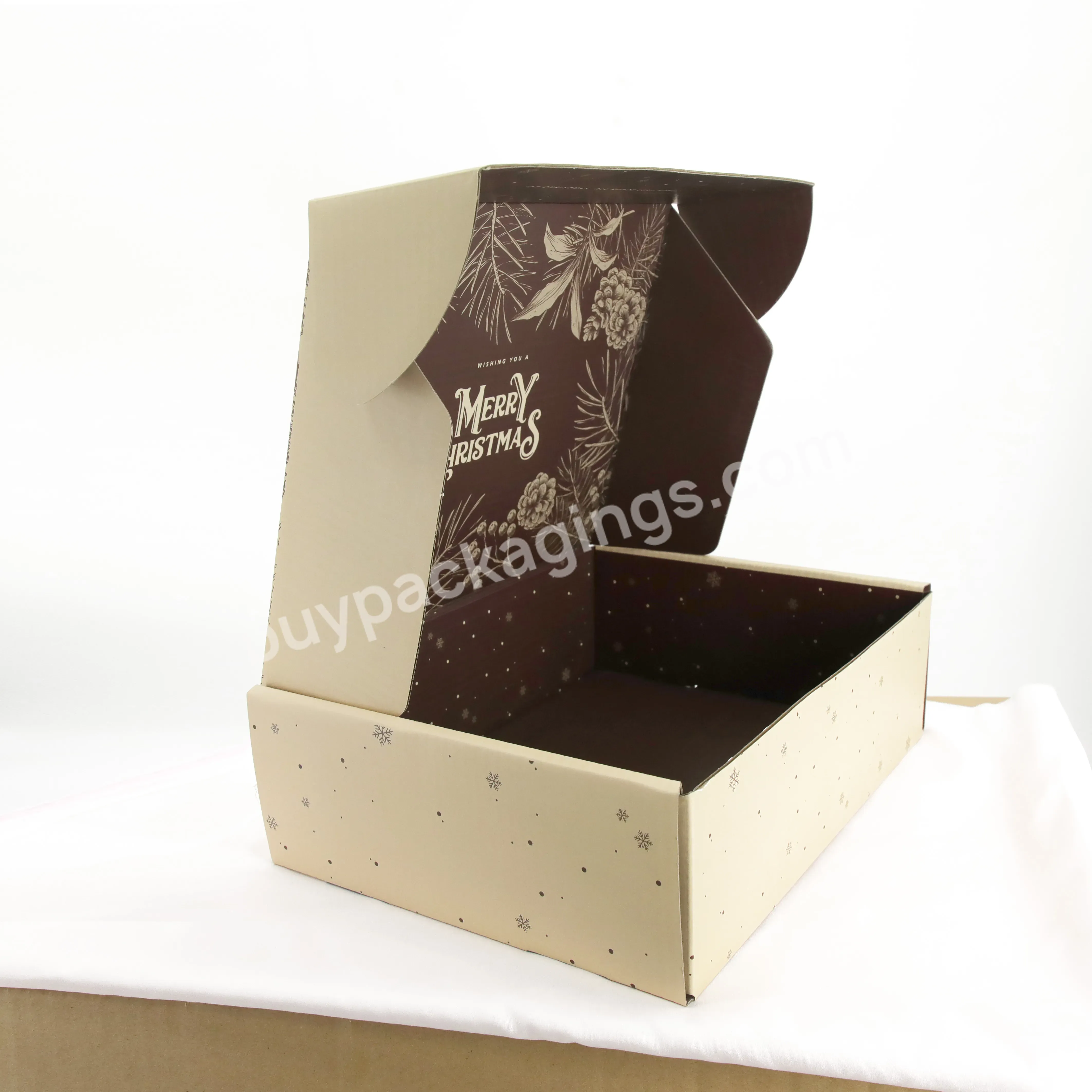 Custom Eco Friendly Gift Corrugated Brown Kraft Paper Printed Shipping Mailer Boxes