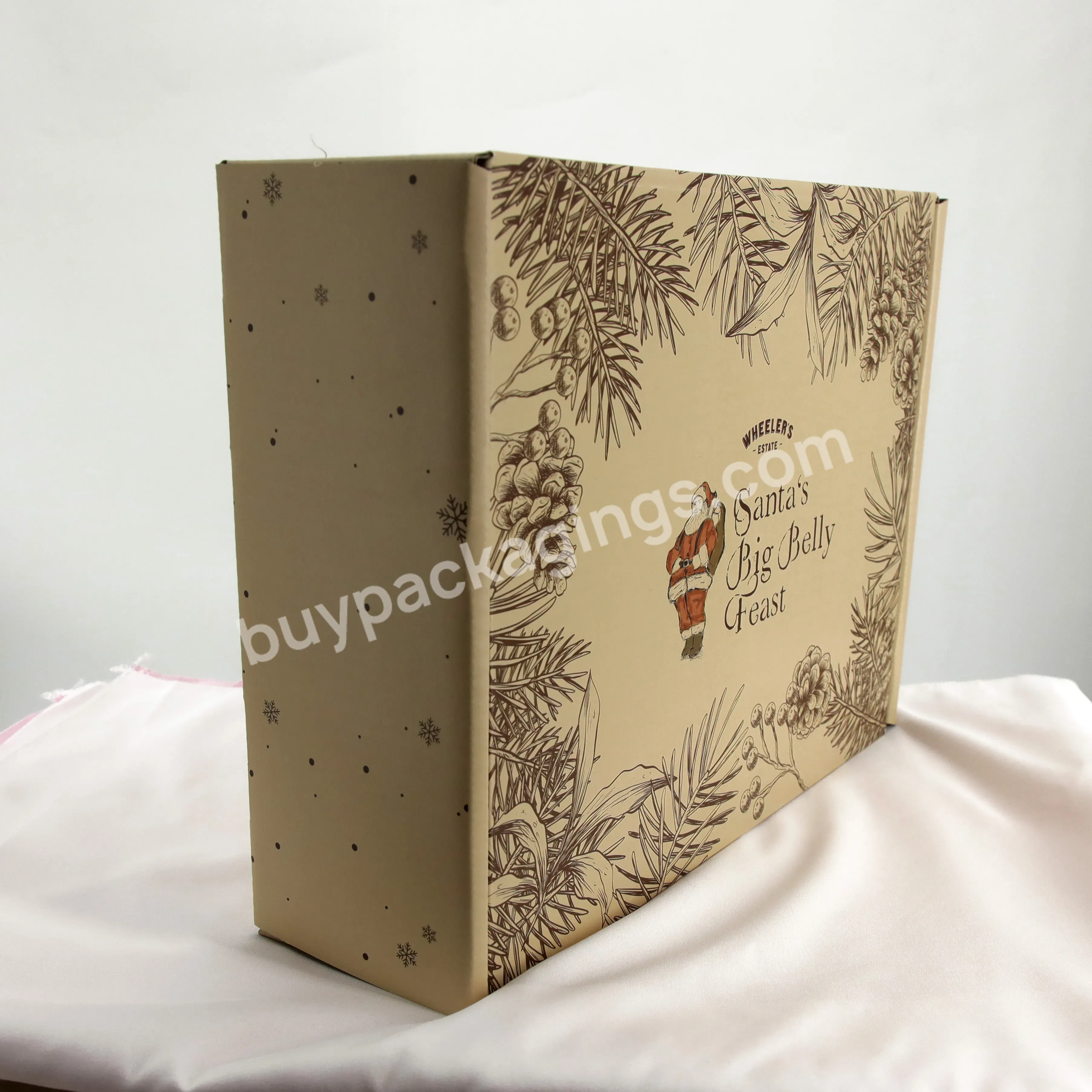 Custom Eco Friendly Gift Corrugated Brown Kraft Paper Printed Shipping Mailer Boxes