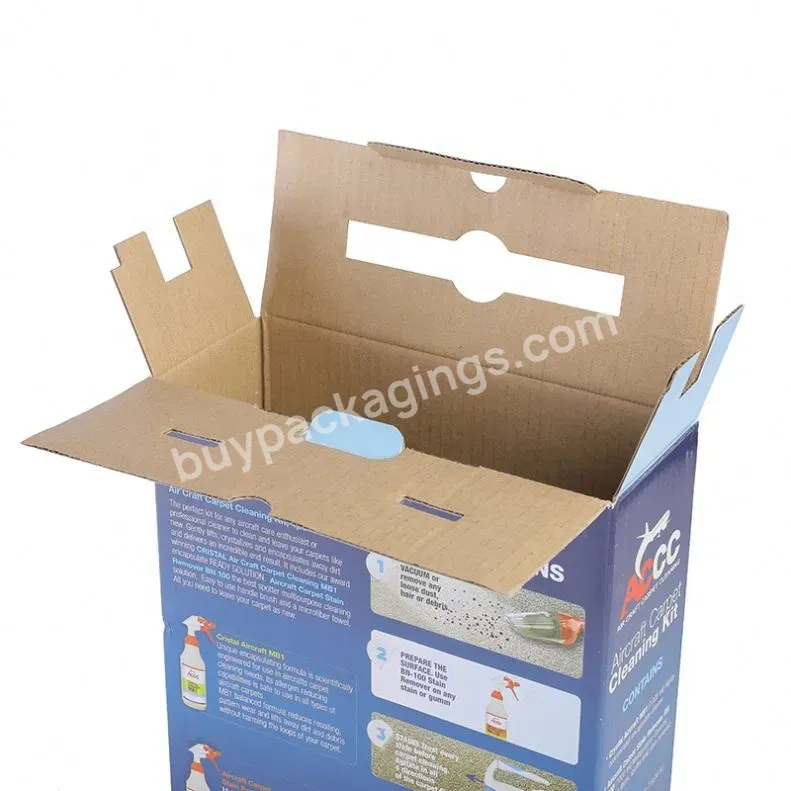 Custom Eco-friendly Oem Color Printing Corrugated Packaging Clothes Handle Box