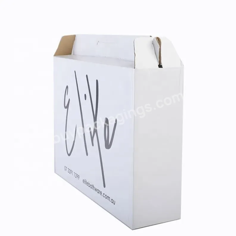 Custom Eco-friendly Oem Color Printing Corrugated Packaging Handle Paper Box