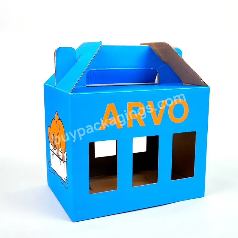 Custom Eco-friendly Oem Color Printing Corrugated Packaging Triple Wine Paper Box