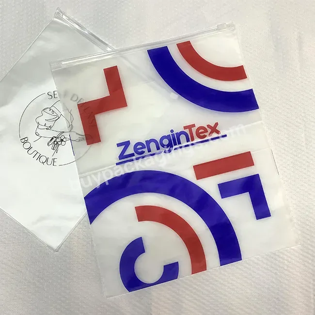 Custom Eco- Friendly Pe Zipper Plastic Bag Quality Pvc Zipper Bag For Garment