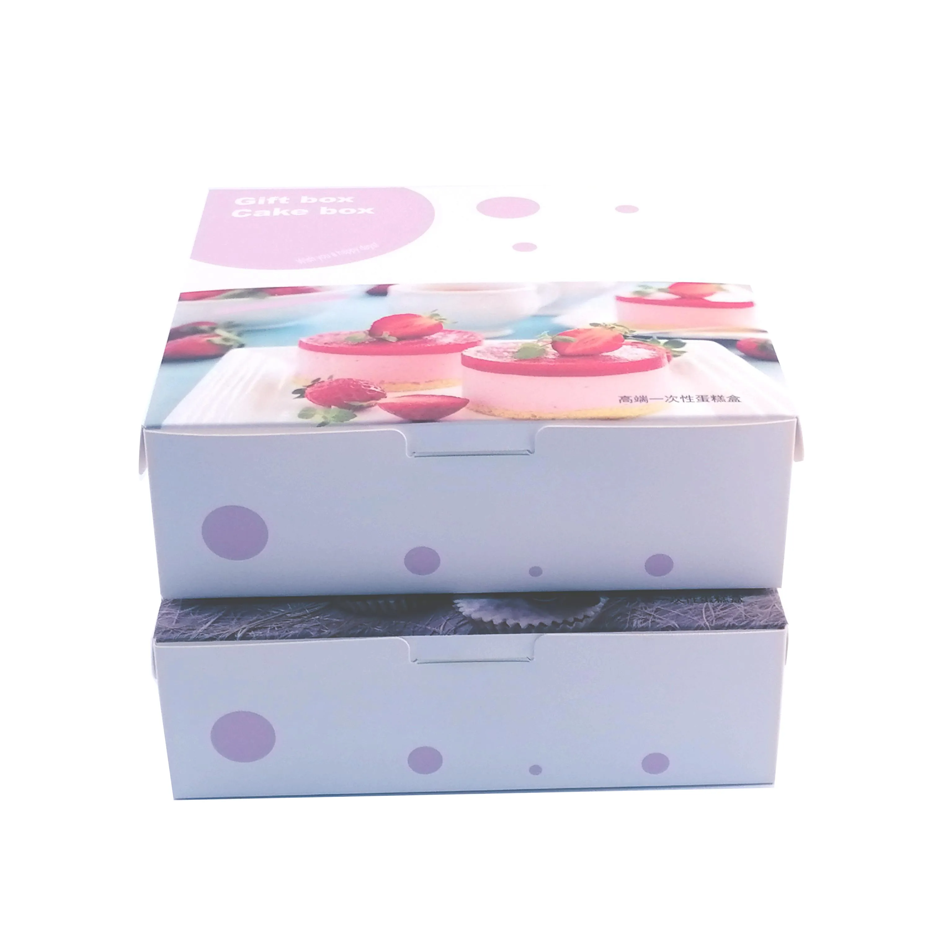 Custom Eco Friendly Printing Fancy Pink Bakery Take Away Party Dessert Donut Paper Cupcake Box