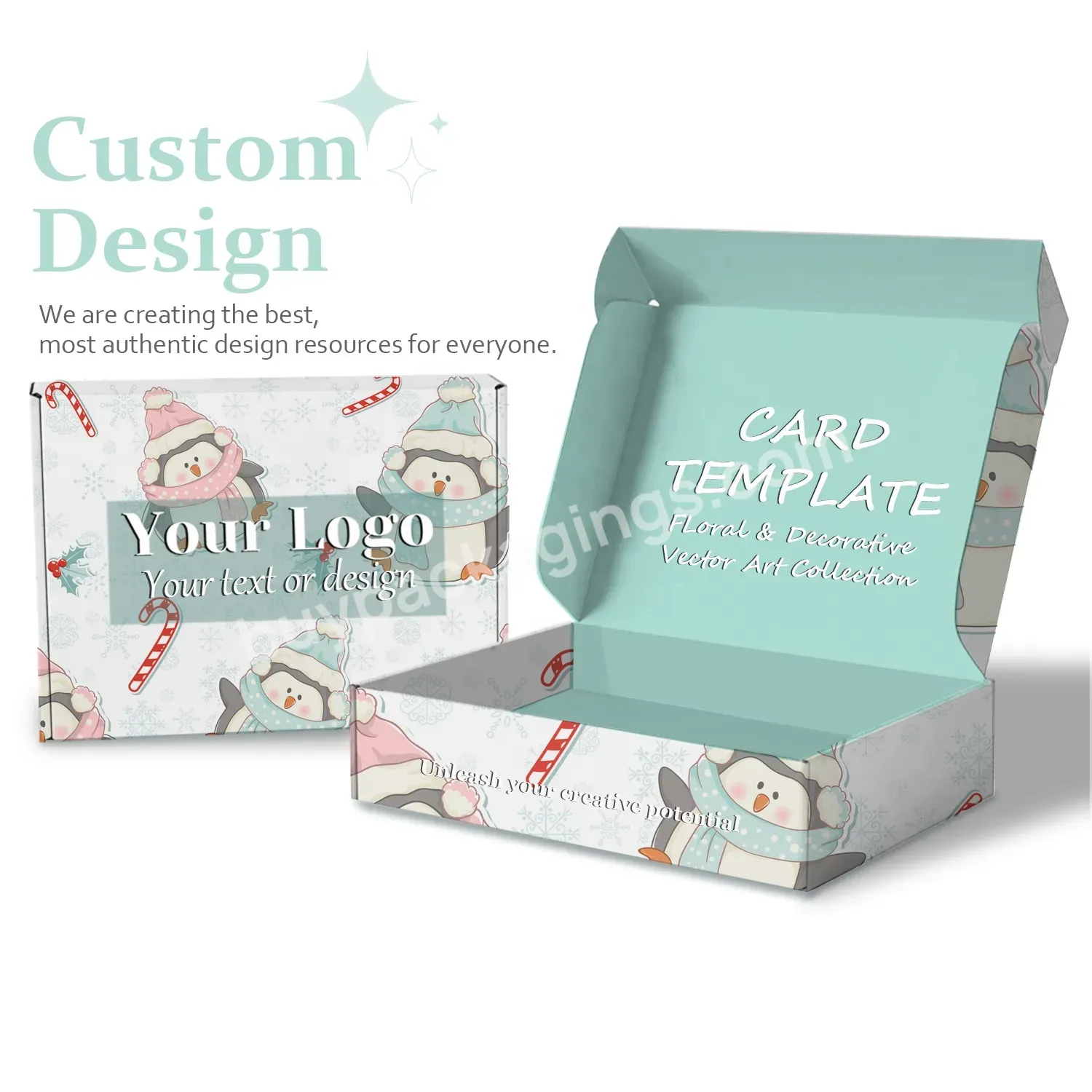 Custom Eco Friendly Printing Food Grade Craft Cardboard Kraft Paper Packaging Box