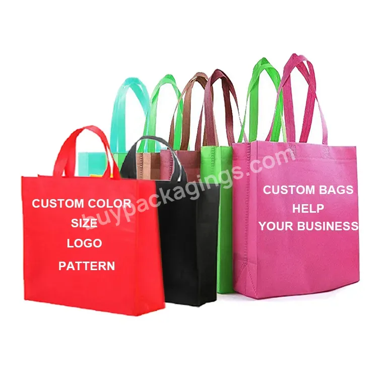 Custom Eco Friendly Recycle Durable Extra Large Tote Polypropylene Non Woven Reusable Grocery Bags With Logo