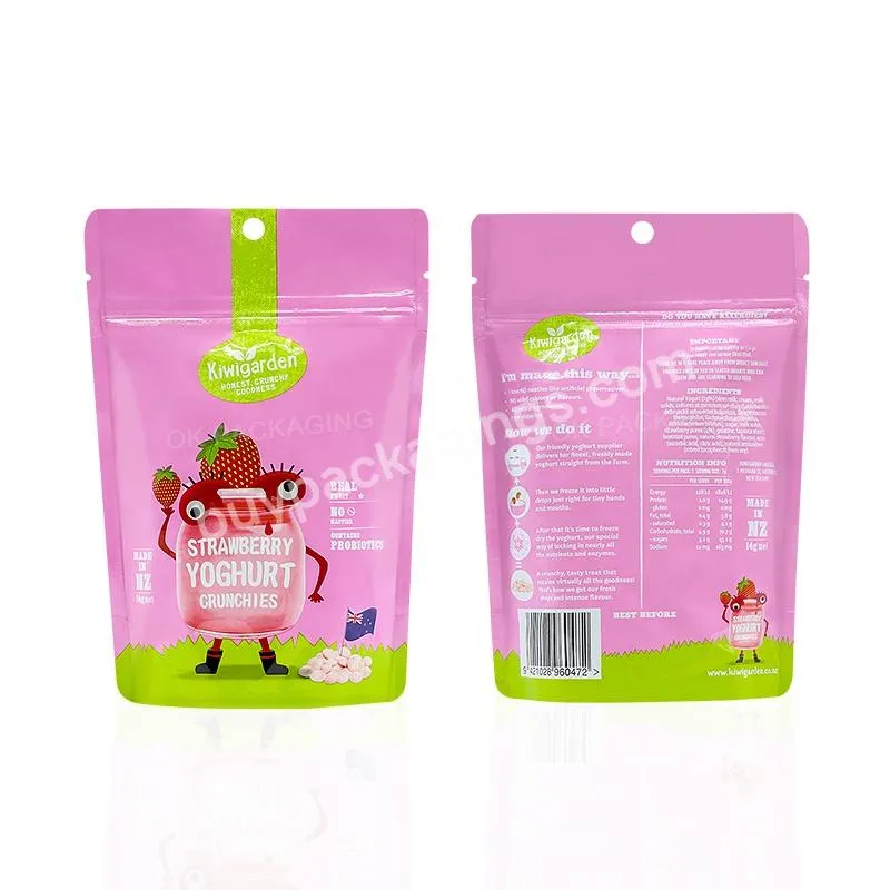 Custom Eco Re-seal Zipper Stand Up Pouch Food Packaging Bag Biscuit Dried Fruit Packaging Bag Plastic Bag