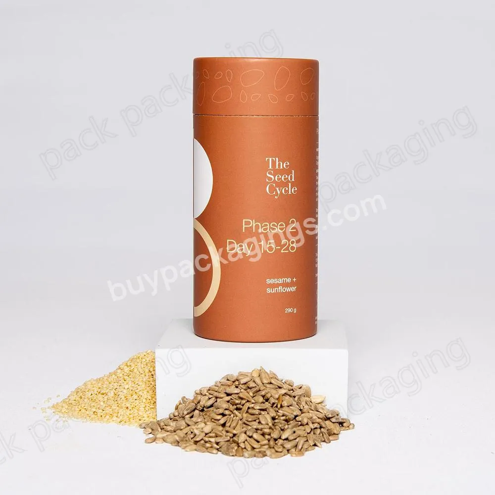 Custom Eco Recyclable Food Grade Packaging Tube For Oats  Tea  Food Powder