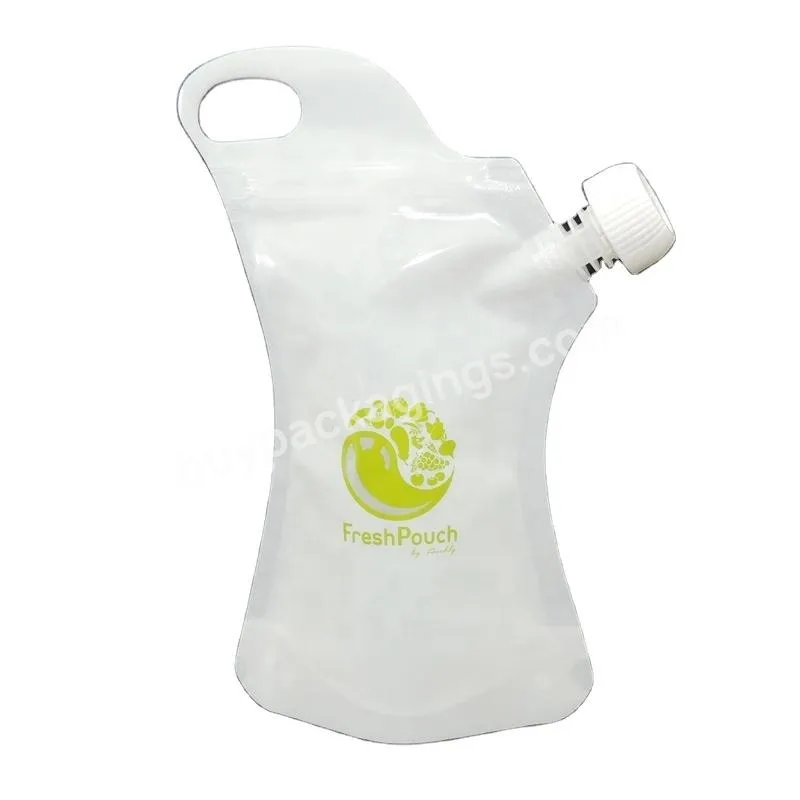 Custom Eco Reuse Biodegradablesuppliers Special Shaped Reusable With Anti-swallow Cover Spout Packaging Drink Packaging