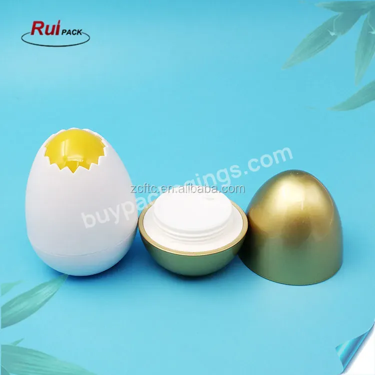 Custom Egg Shaped Facial Cream Container,Unique Plastic Cream Jar