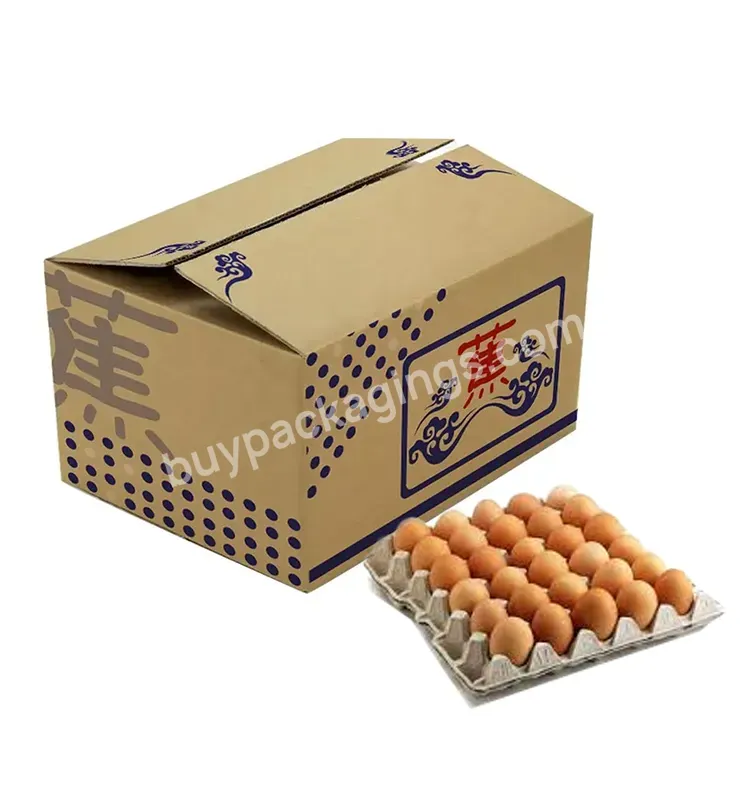 Custom Eggellent Egg Packaging Design Printing Design Egg Carton Large For Shipping Delivetry Wholesale