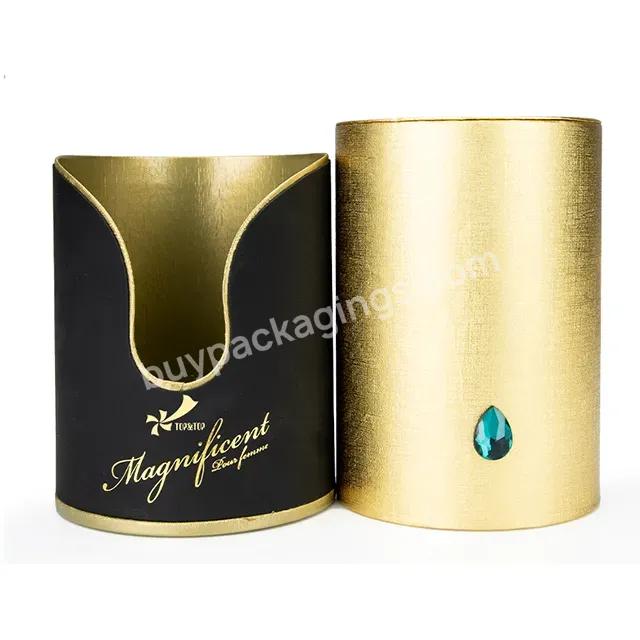 Custom Elegant Round Rigid Cardboard Paper Packaging Box With Logo