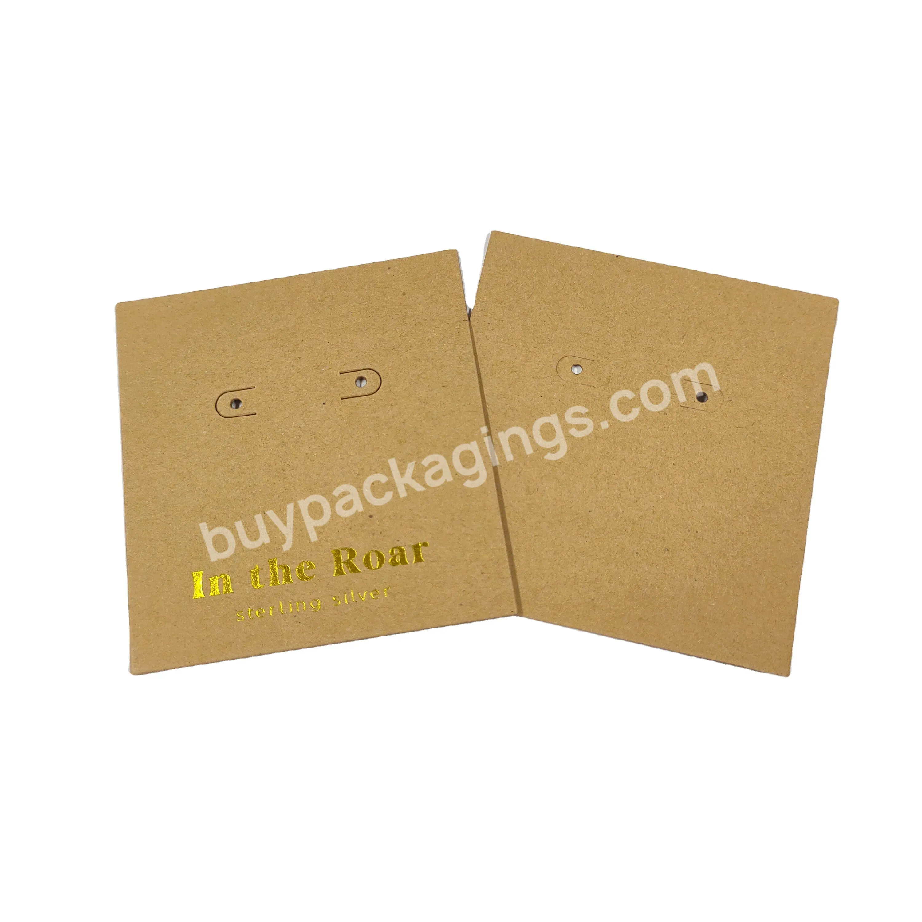 Custom Embossing Logo Paper Business Card Jewelry Pouch And Card