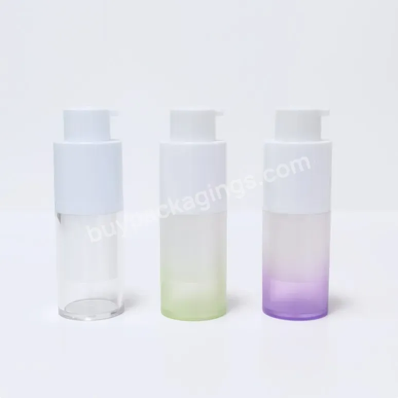 Custom Empty 15ml 30ml 50ml Frosted Cream Cosmetic Lotion Plastic Airless Pump Bottle With Pump