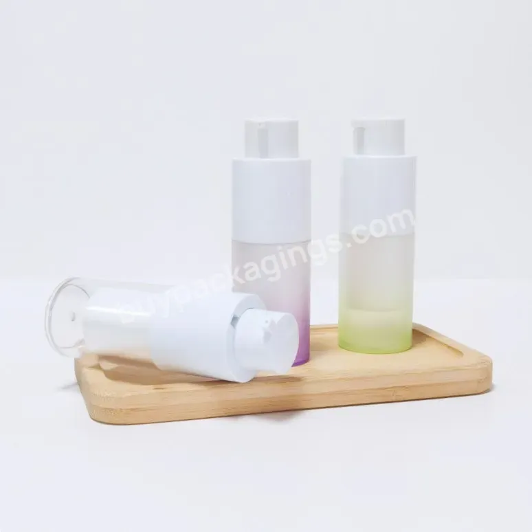 Custom Empty 15ml 30ml 50ml Frosted Cream Cosmetic Lotion Plastic Airless Pump Bottle With Pump