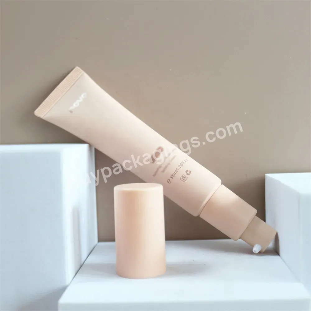 Custom Empty 20g 30g 50g 15ml 80ml 2oz Bb Cream Soft Cosmetics Plastic Pe Pcr Sugarcane Sunscreen Cream Tube With Airless Pump