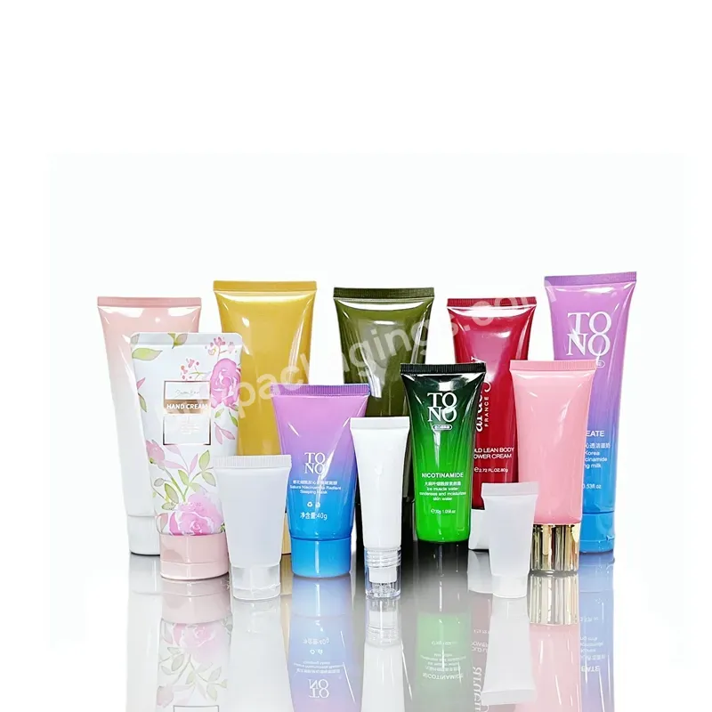 Custom Empty Eco Friendly Biodegradable Pe Hand Cream Body Lotion Soft Cosmetic Packaging Squeeze Container