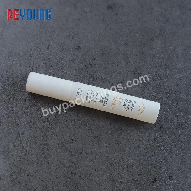 Custom Empty Flexible Round Mini PE Squeeze Plastic Soft Tube Packaging With Long Nozzle Tip For Eye Cream