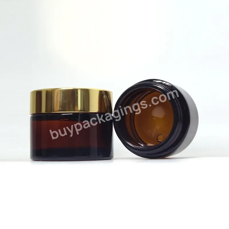 Custom Empty Luxury Face Glass Cream Jar 20ml 30ml 50ml 100ml Clear Frosted Amber Pink Glass For Cosmetic