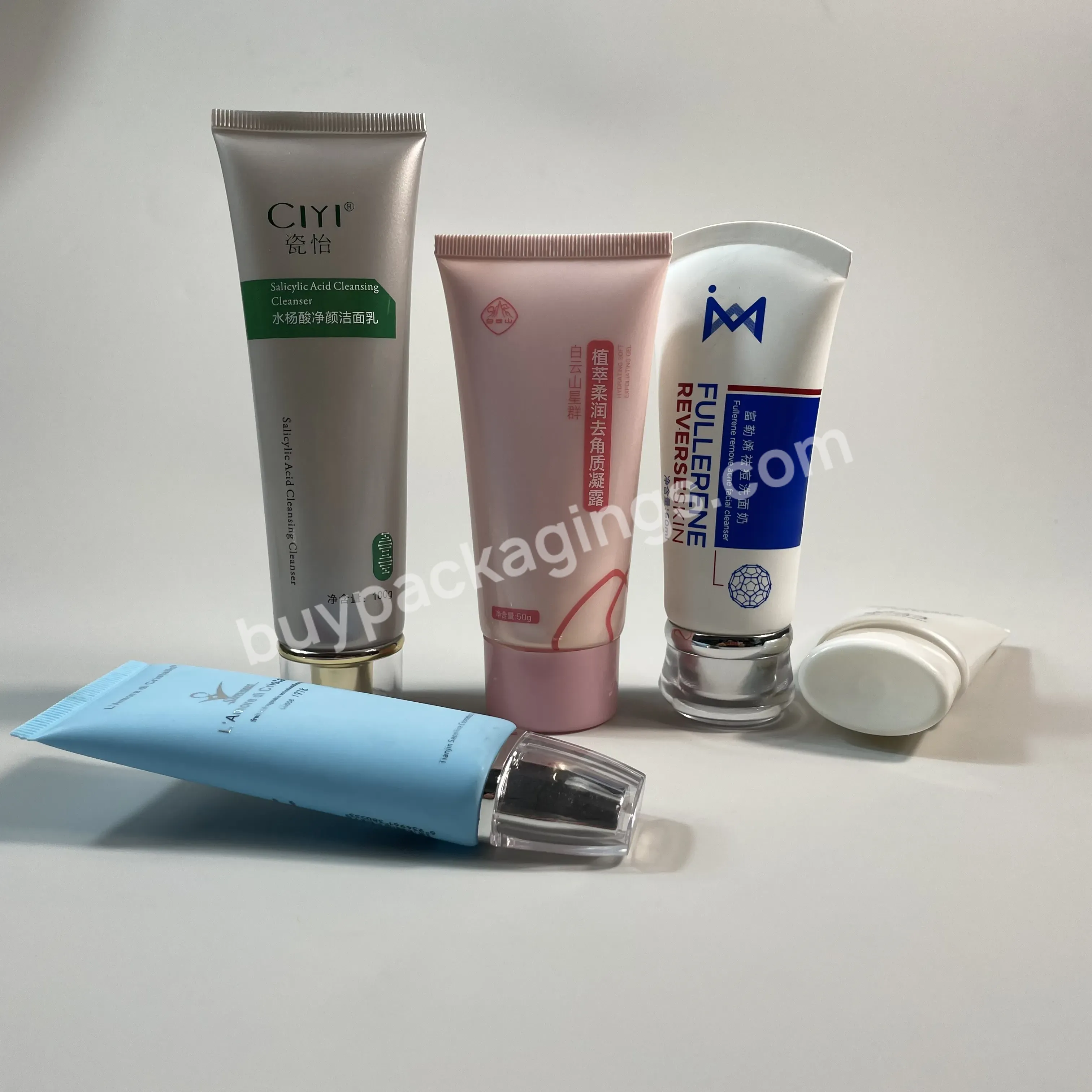 Custom Empty Oval Hand Eye Packaging Bb Cream Tubes Skincare Squeeze Cosmetic Plastic Tube For Cosmetics