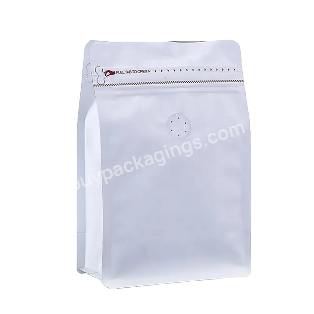 Custom Empty Printed Beans Packaging Bags Stand Up Flat Bottom Coffee Pouch With Valve And Zipper - Buy 8 Sides Eight Side Seal Flat Bottom Bag,Snack Food Mylar Packaging Square Bottom Bag,Stand Up Zip Lock Coffee Bag With Valve.