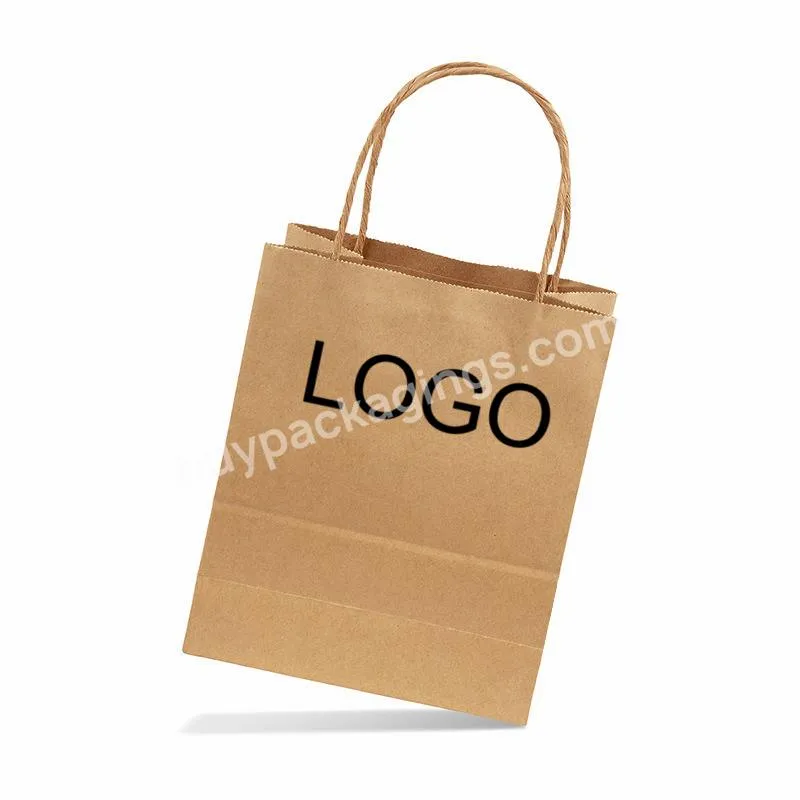 Custom Exquisite Kraft Paper Bag For Shopping Shoes Clothing Gift Handbag