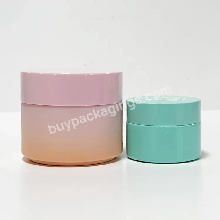 Custom Face Cream 30ml Luxury Pink Green Empty Cosmeticsjar 50ml Glass Cream Jars Cream Jars Container For Cosmetic