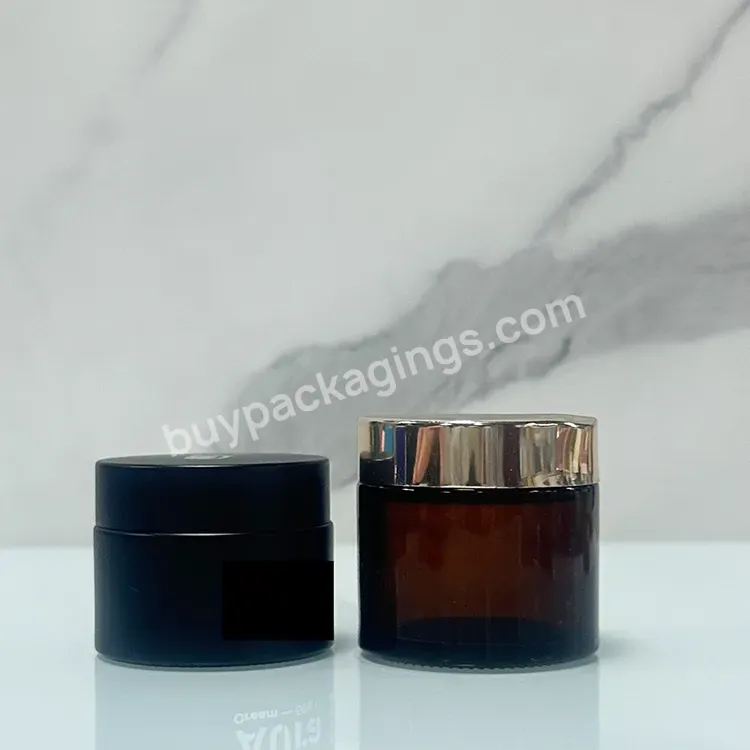 Custom Face Glass Cream Jar 20ml 30ml 50ml 100ml Clear Frosted Amber Pink Empty Luxury Glass Cosmetic Jar