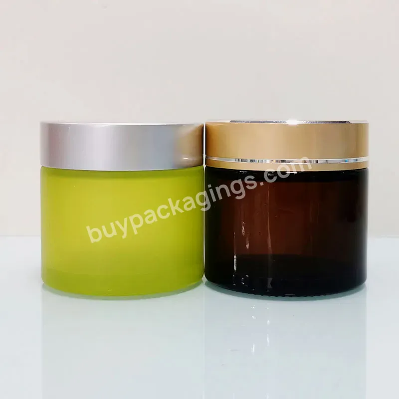 Custom Face Glass Cream Jar 20ml 30ml 50ml 100ml Clear Frosted Empty Glass Cosmetic Jar For Facial