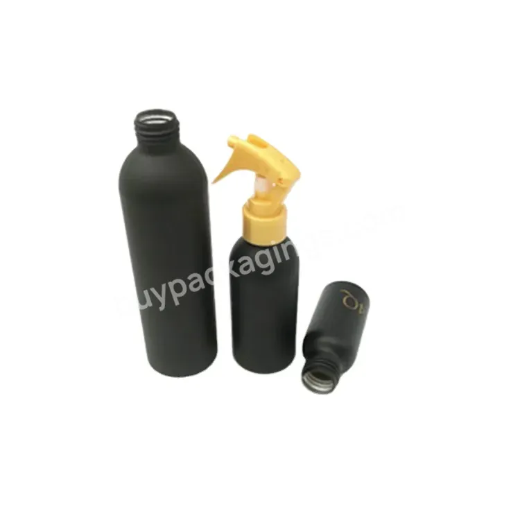 Custom Factory Empty Aluminum Perfume Atomiser Bottle / Matt Black Water Sprayer Bottle Manufacturer/wholesale