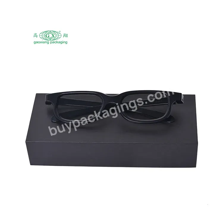 Custom Factory Price Black Golden Logo Glasses Packaging Gift Paper Box