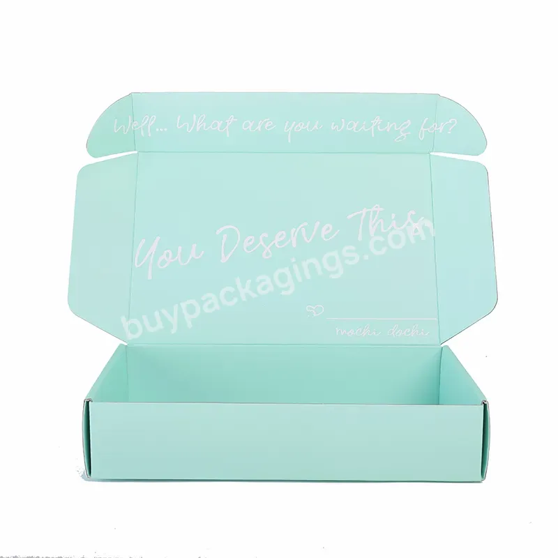 Custom Fancy Blue Corrugated Paper Gift Packaging Shipping Box