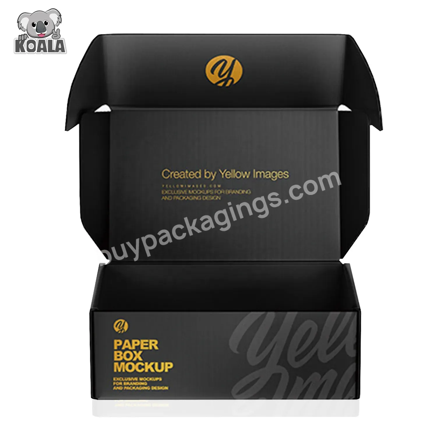 Custom Fancy Design Luxury Best Price Eco Friendly Folding Black Corrugated Carton Packaging Shipping Mailer Boxes