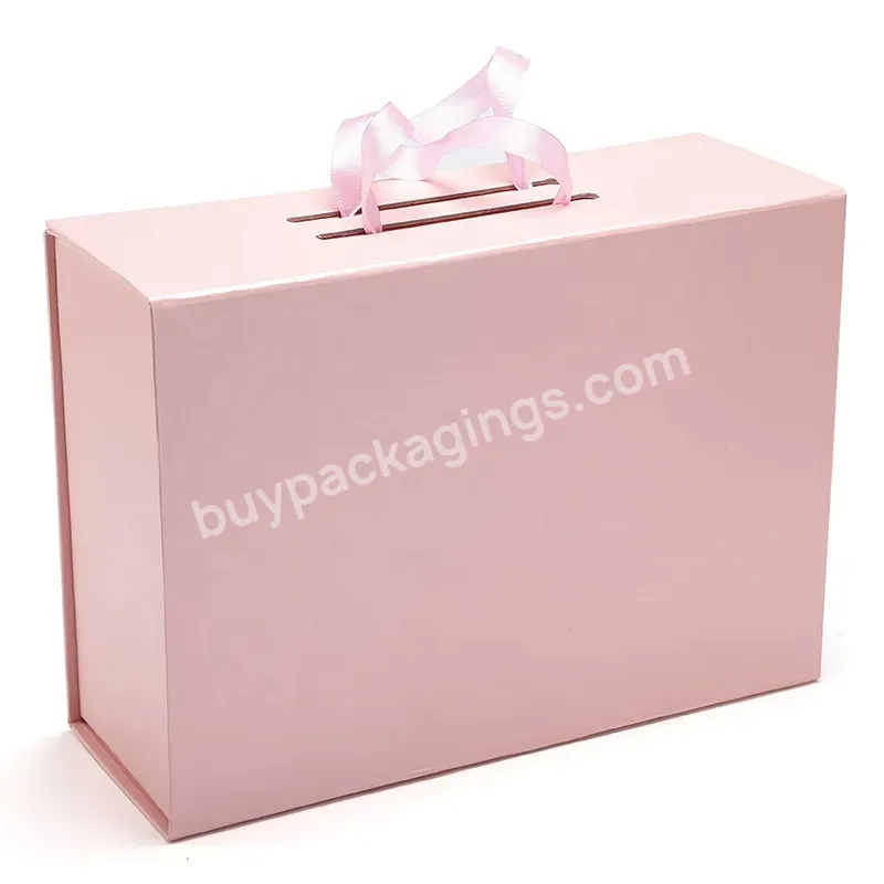 Custom Fancy Luxury Elegant Paper Boxes Packaging Gift Paper Box With Your Own Logo And Hand Length Handle