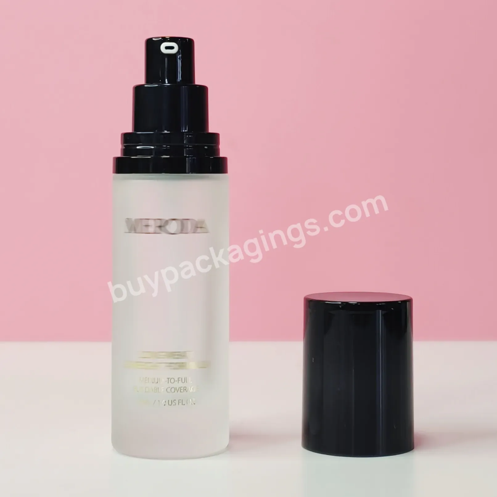 Custom Fashion Attractive Design 15ml 30ml 1oz Liquid Foundation Container Cosmetic Package Glass Bottle