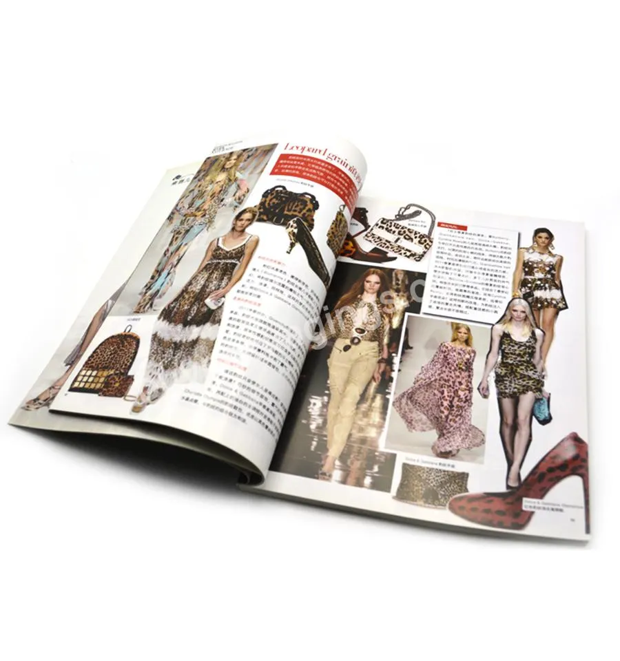 Custom fashion paper printed flyerbookletcataloguemagazineposterbrochureprinting