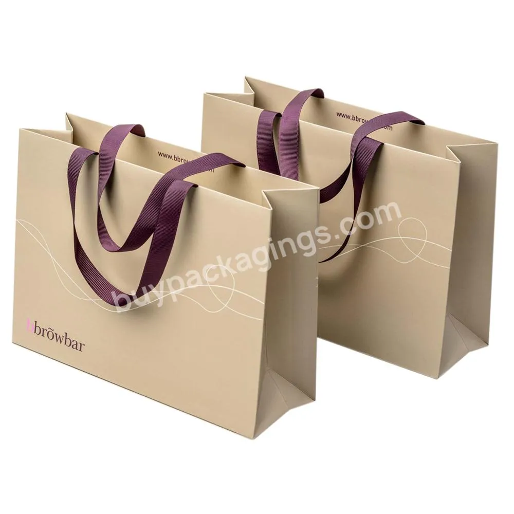 Custom Fashion Thank You Carrier Paper Bag Apple Retail Store Shopping Bags With Logo For Clothing Store
