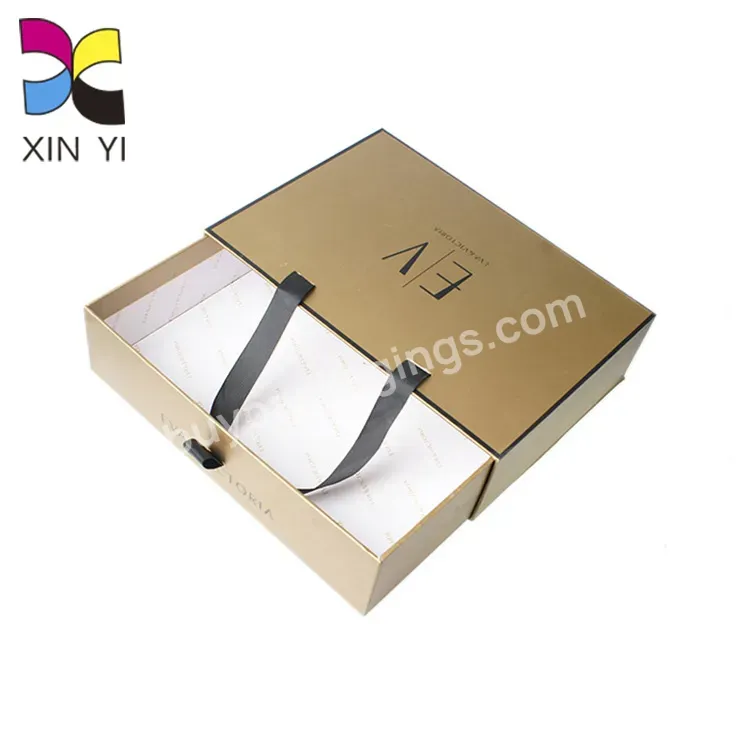 Custom Fashionable Slide Drawer Packaging Paper Box Oem Logo Luxury Sliding Drawer Box