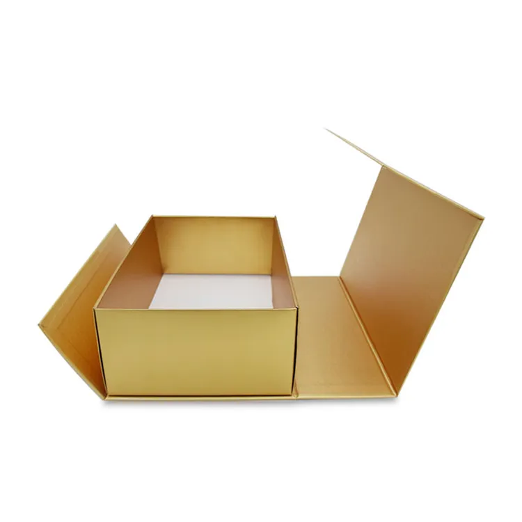 custom favor paper packing gold box
